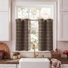 NICETOWN Taupe 100% Blackout Plaid Cabin Buffalo Gingham Curtain, 52W x 84L(Plaid | Brown & White)