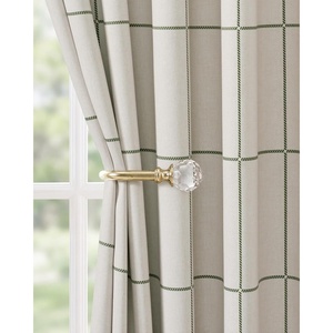 NICETOWN 100% Blackout Taupe Plaid Curtains for Bedroom, W52xL84, 2 Panels(Forest Green)