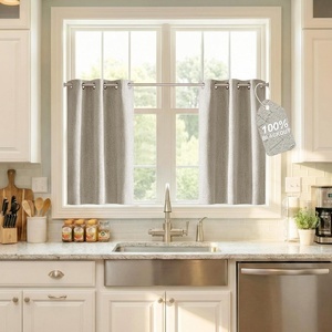 NICETOWN Beige Linen Blackout Curtains 84 Inches Long, W52xL84, 2 Panels(Beige)