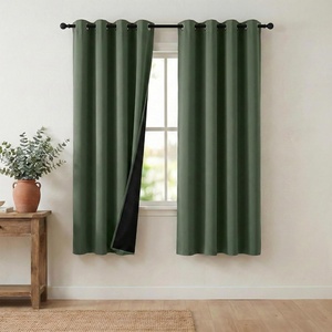 NICETOWN Boho Floral Curtains 100% Blackout for Living Room Bedroom 96 Inches Long Vintage Flower Drapes Thermal Insulated Soundproof Mid Century Botanica Grommet Window Treatment, 52″ W, 2 Panels(Greyish Green)