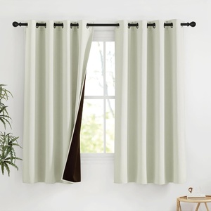 NICETOWN Boho Floral Curtains 100% Blackout for Living Room Bedroom 96 Inches Long Vintage Flower Drapes Thermal Insulated Soundproof Mid Century Botanica Grommet Window Treatment, 52″ W, 2 Panels(Light Beige)