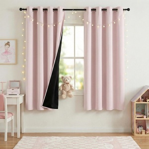NICETOWN Boho Floral Curtains 100% Blackout for Living Room Bedroom 96 Inches Long Vintage Flower Drapes Thermal Insulated Soundproof Mid Century Botanica Grommet Window Treatment, 52″ W, 2 Panels(Pink)