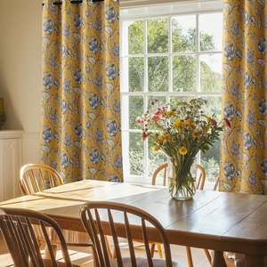NICETOWN Boho Floral Curtains 100% Blackout for Living Room Bedroom 96 Inches Long Vintage Flower Drapes Thermal Insulated Soundproof Mid Century Botanica Grommet Window Treatment, 52″ W, 2 Panels(Floral Oak Brown)