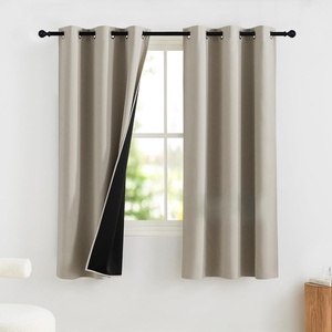 NICETOWN Boho Floral Curtains 100% Blackout for Living Room Bedroom 96 Inches Long Vintage Flower Drapes Thermal Insulated Soundproof Mid Century Botanica Grommet Window Treatment, 52″ W, 2 Panels(Natural)