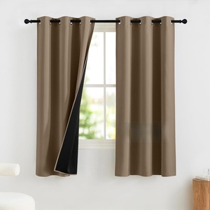 NICETOWN Boho Floral Curtains 100% Blackout for Living Room Bedroom 96 Inches Long Vintage Flower Drapes Thermal Insulated Soundproof Mid Century Botanica Grommet Window Treatment, 52″ W, 2 Panels(Khaki)