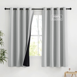 NICETOWN Boho Floral Curtains 100% Blackout for Living Room Bedroom 96 Inches Long Vintage Flower Drapes Thermal Insulated Soundproof Mid Century Botanica Grommet Window Treatment, 52″ W, 2 Panels(Sliver Grey)