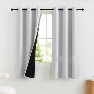 NICETOWN Boho Floral Curtains 100% Blackout for Living Room Bedroom 96 Inches Long Vintage Flower Drapes Thermal Insulated Soundproof Mid Century Botanica Grommet Window Treatment, 52″ W, 2 Panels(Greyish White)
