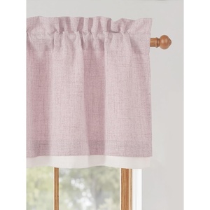 NICETOWN Sage Green 2 Layers Linen Valance, 52″ W x 18″ L, 1 Panel(Light Pink)