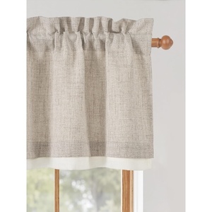 NICETOWN Sage Green 2 Layers Linen Valance, 52″ W x 18″ L, 1 Panel(Oatmeal)