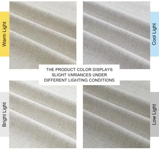 image:imageNICETOWN 100 Blackout Linen Curtains for BedroomLiving Room 90 L 2 PCsAlabaster Gray