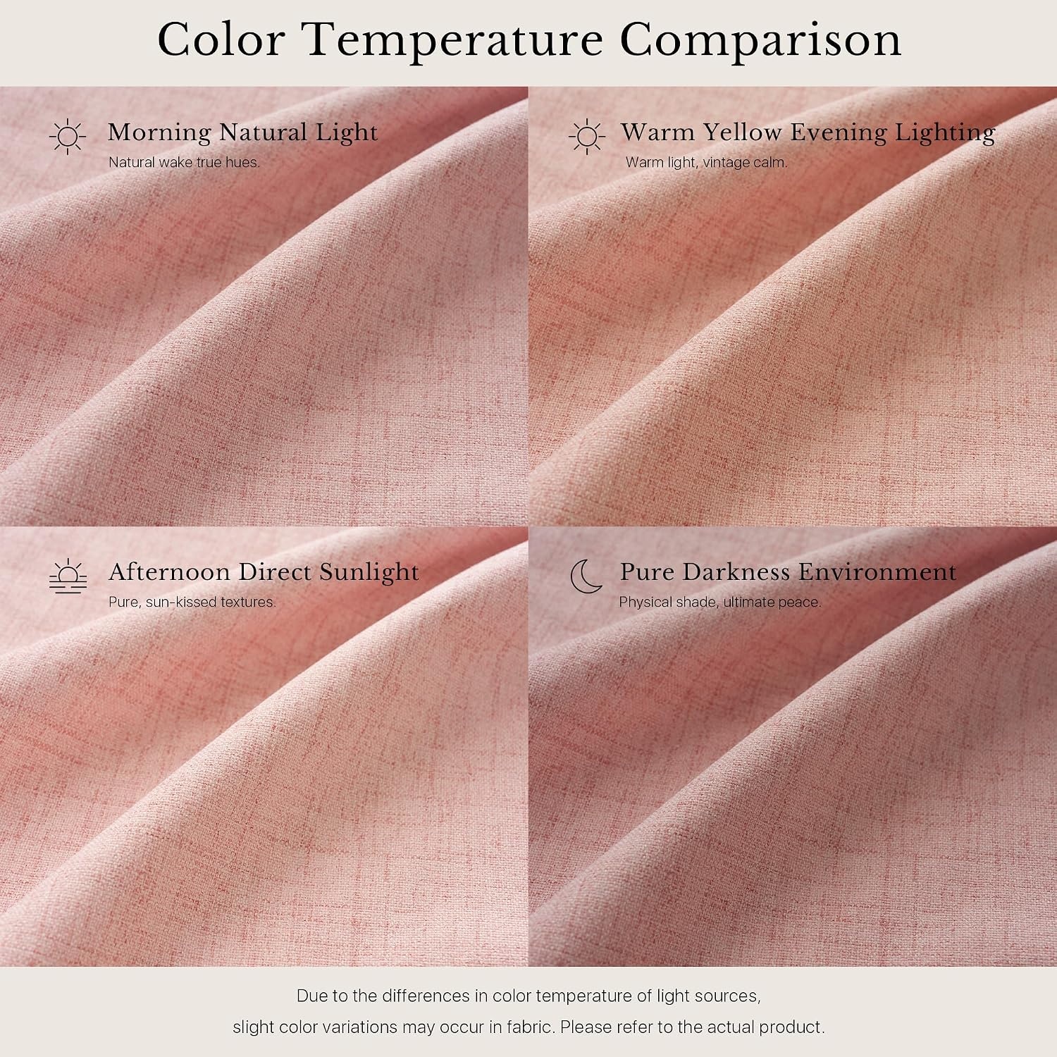 image:imageNICETOWN 100 Blackout Linen Curtains for BedroomLiving Room 90 L 2 PCsBlush Pink