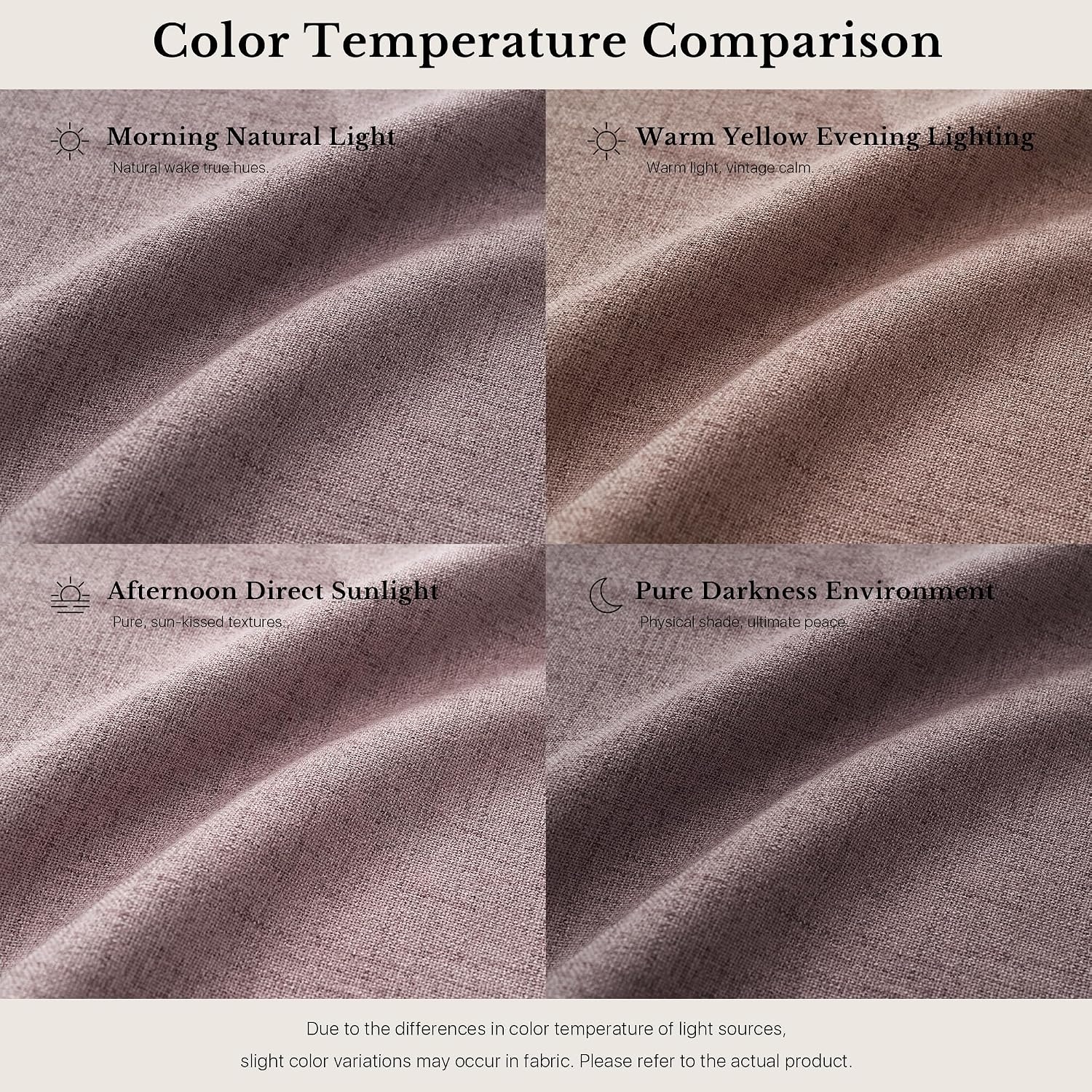 image:imageNICETOWN 100 Blackout Linen Curtains for BedroomLiving Room 90 L 2 PCsDusty Mauve