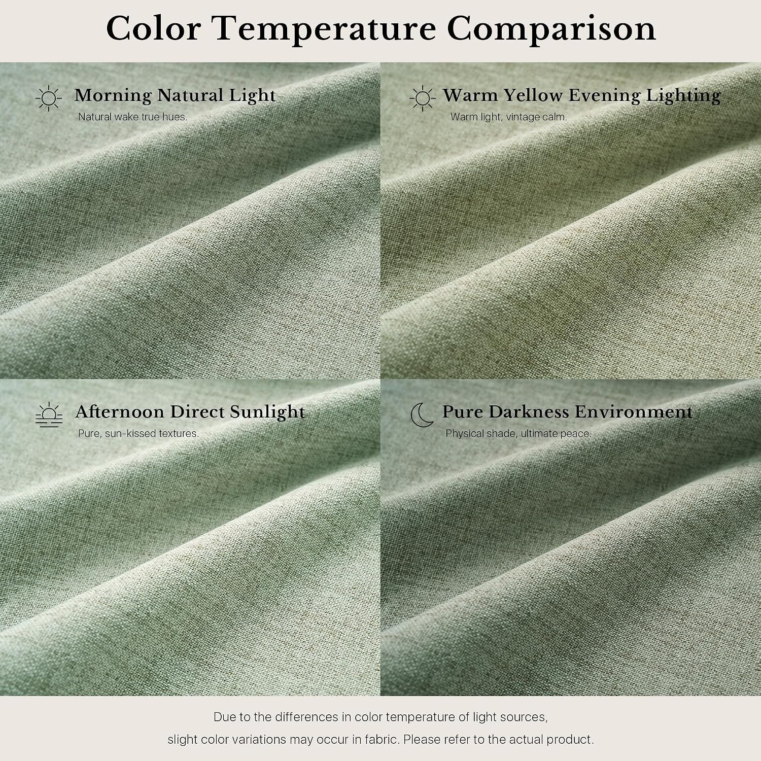 image:imageNICETOWN 100 Blackout Linen Curtains for BedroomLiving Room 90 L 2 PCsSage Green
