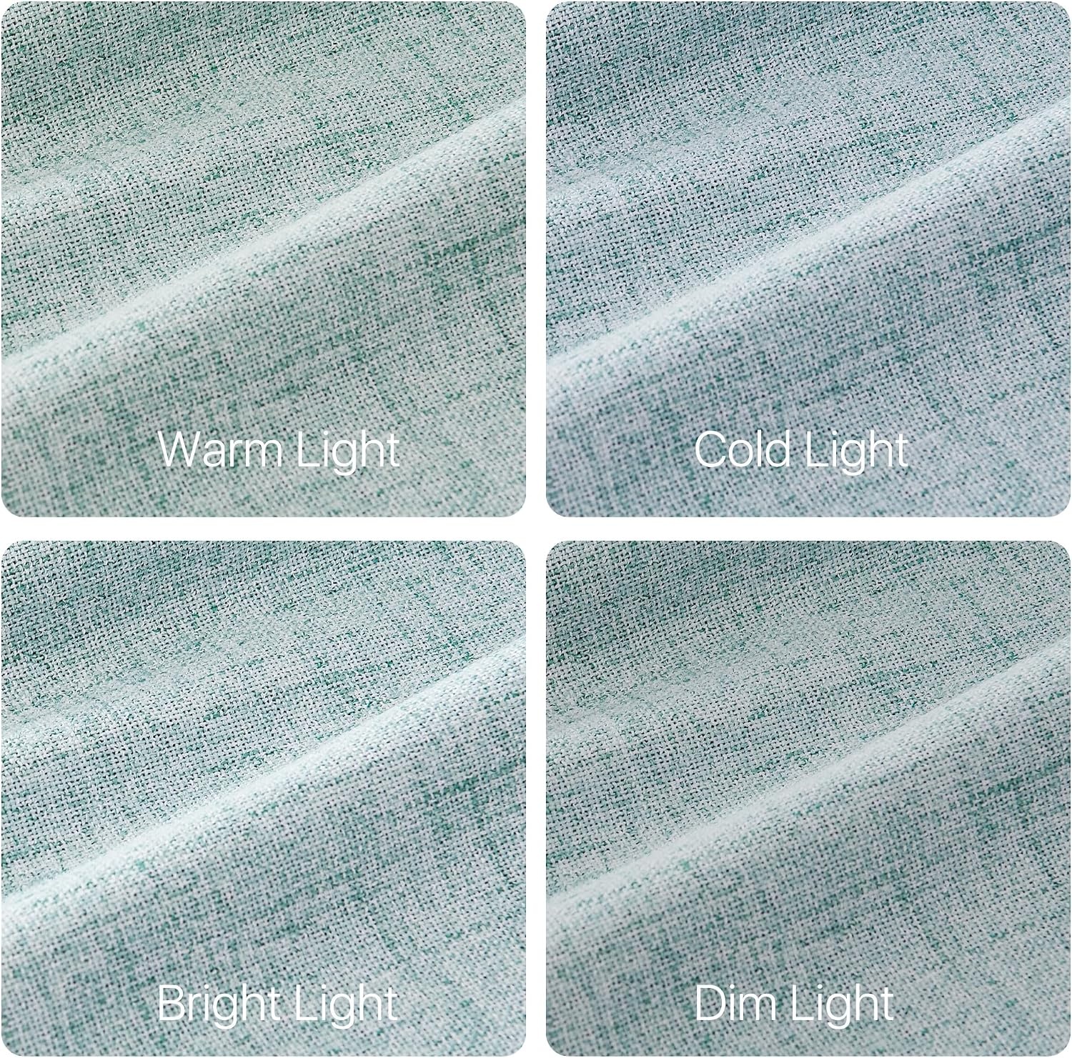 image:imageNICETOWN 100 Blackout Linen Curtains for BedroomLiving Room 90 L 2 PCsSeafoam Green