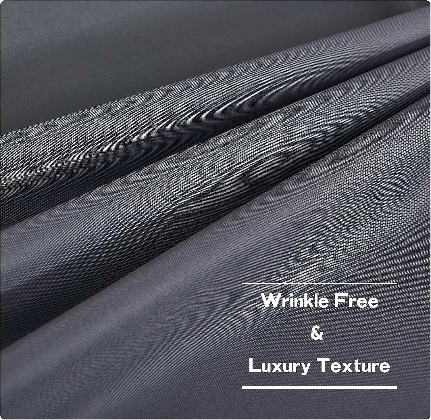 image:imageNICETOWN 2 Panels Outdoor Curtains for Patio Waterproof Vertical Blind Detachable Sticky Tab Top Thermal Insulated Privacy Protected Outdoor Divider Window Treatment for Pergola W52 x L108Inch TanDark Grey