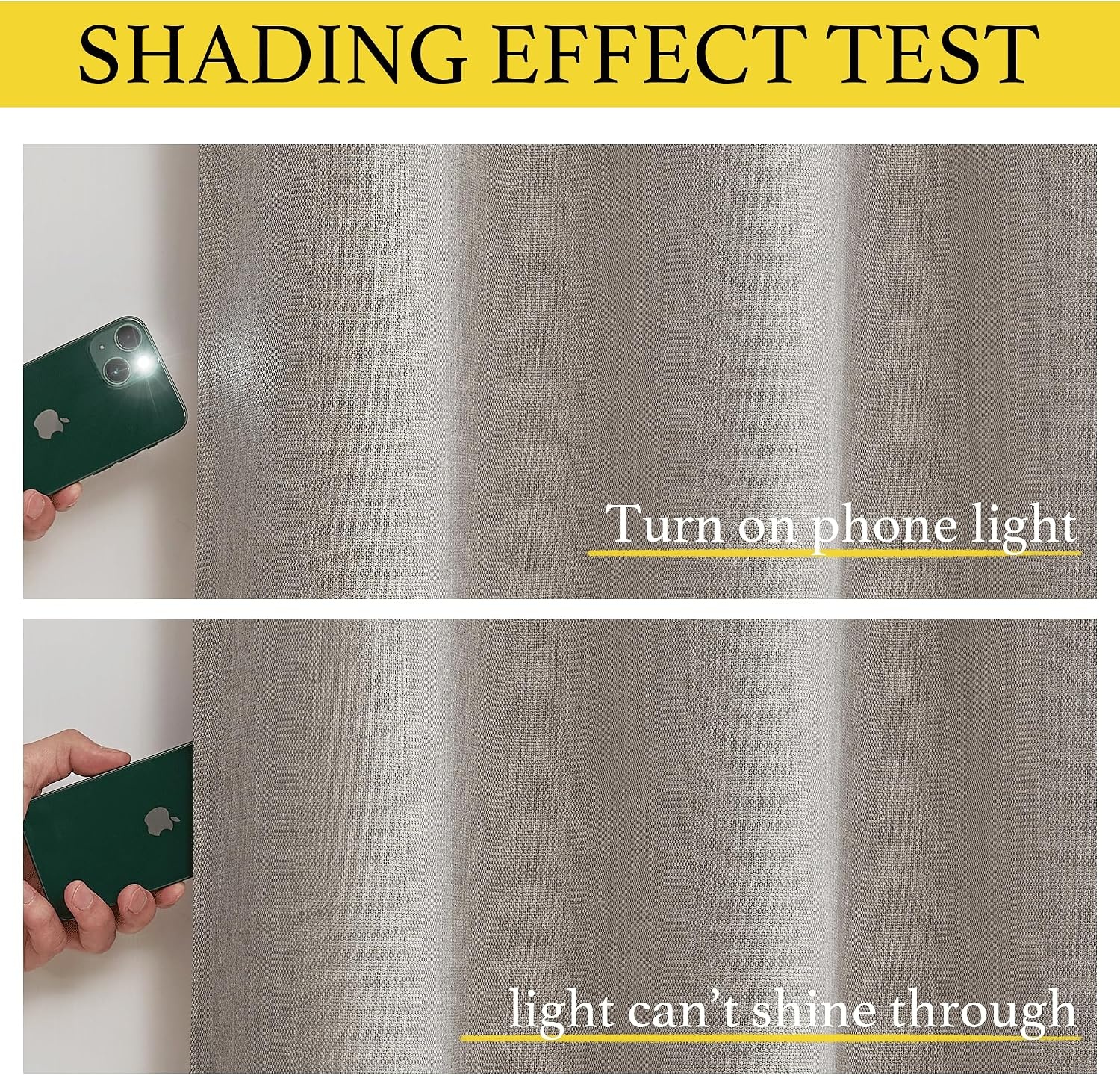 image:imageNICETOWN Linen Curtain Valances for Living Room 30 inch Length 2 Panels Grommet Top Light Blocking Room Darkening Curtains Thermal Insulated Window Tiers for Barhtoom Window Angora W50 x L30