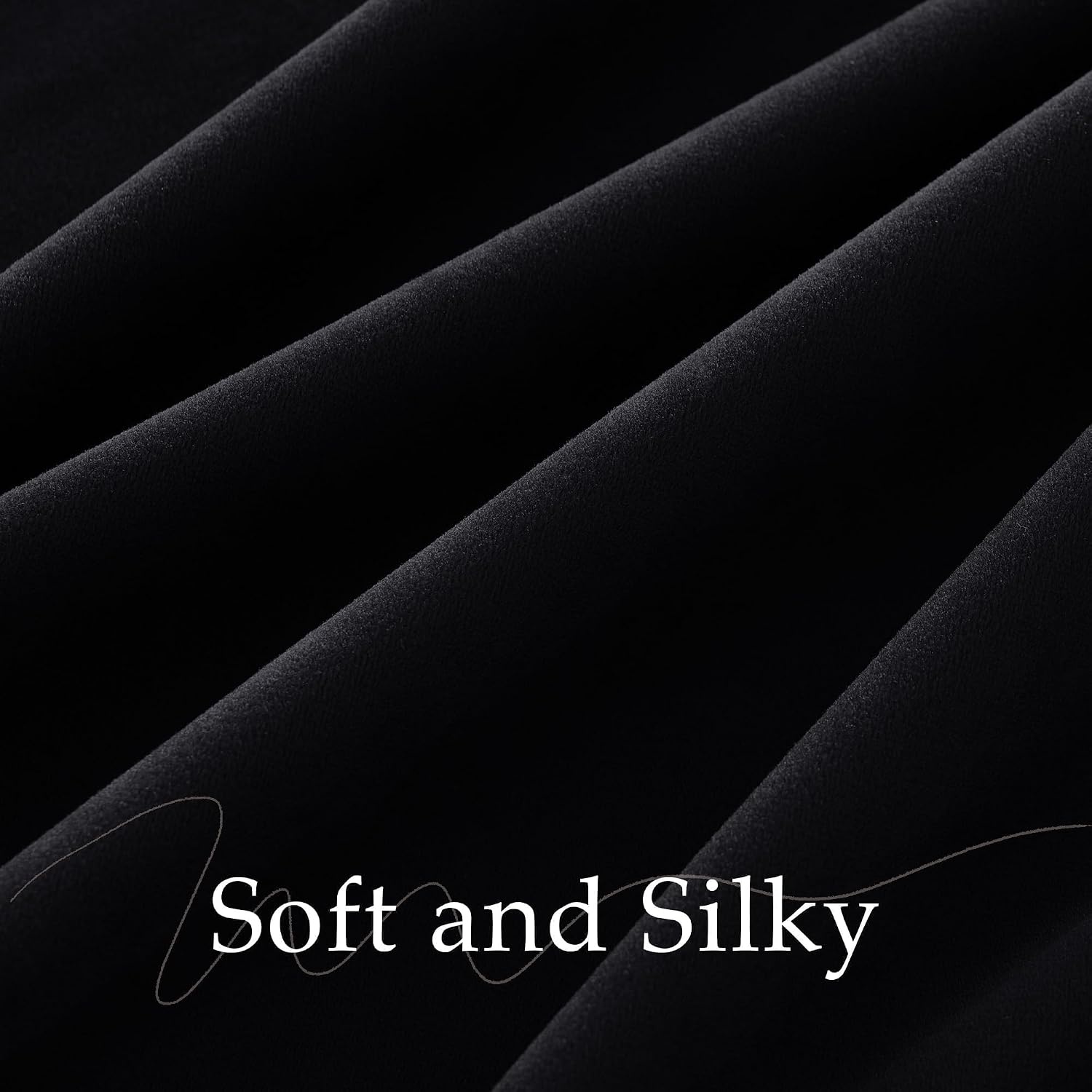 image:imageNICETOWN Olive Green Velvet Blackout Curtains 84 Long 52 Wide 2 PanelsBlack