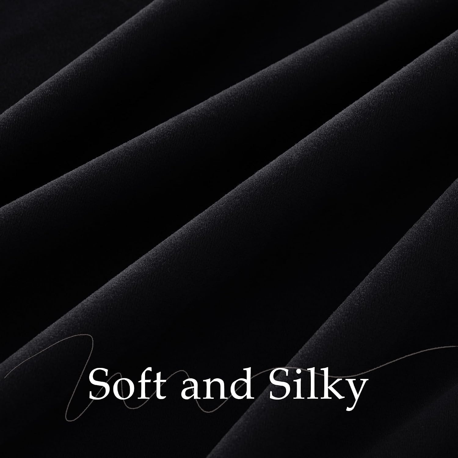 image:imageNICETOWN Olive Green Velvet Blackout Curtains 84 Long 52 Wide 2 PanelsBlack