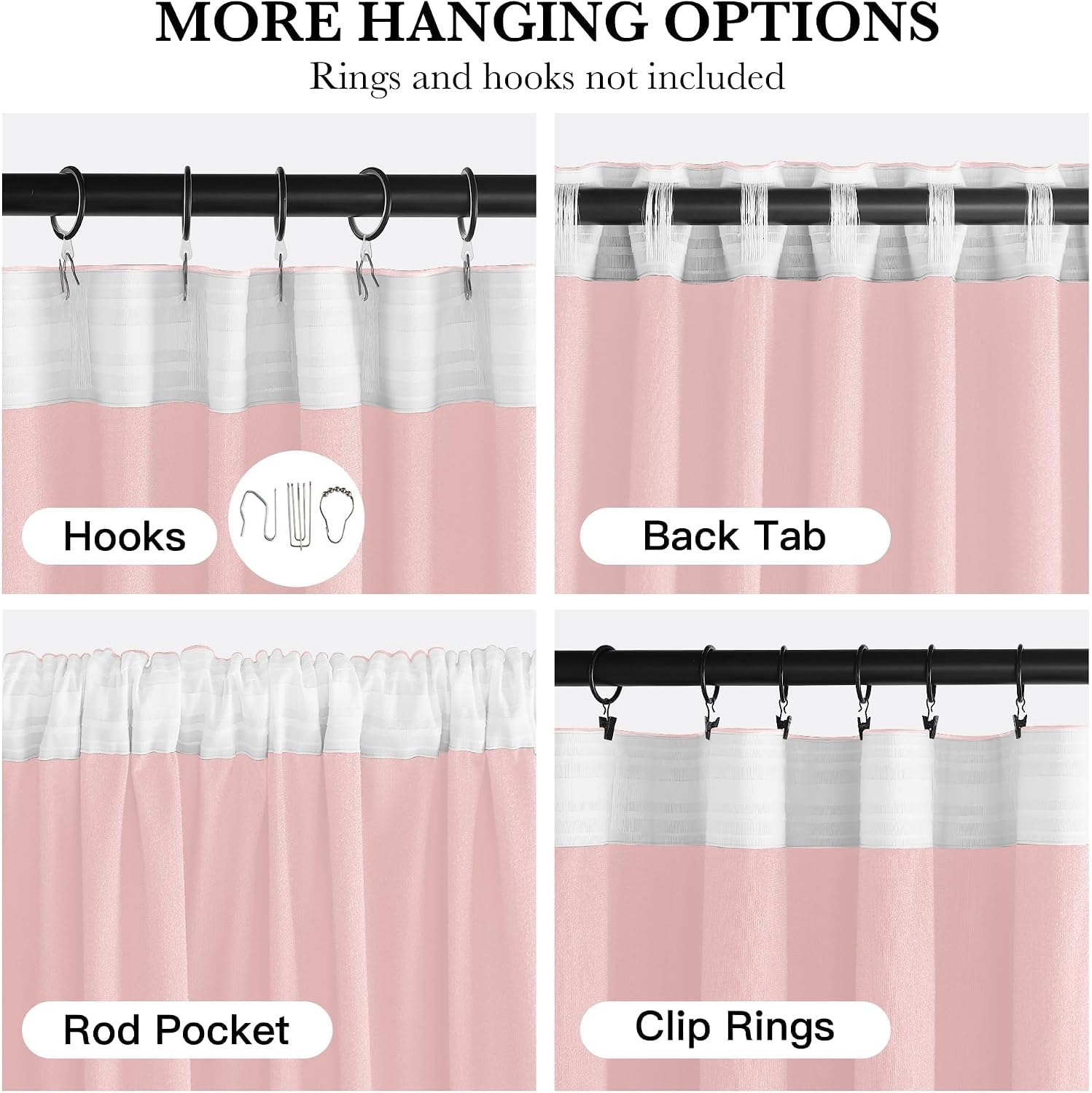 image:imageNICETOWN Olive Green Velvet Blackout Curtains 84 Long 52 Wide 2 PanelsBlush Pink