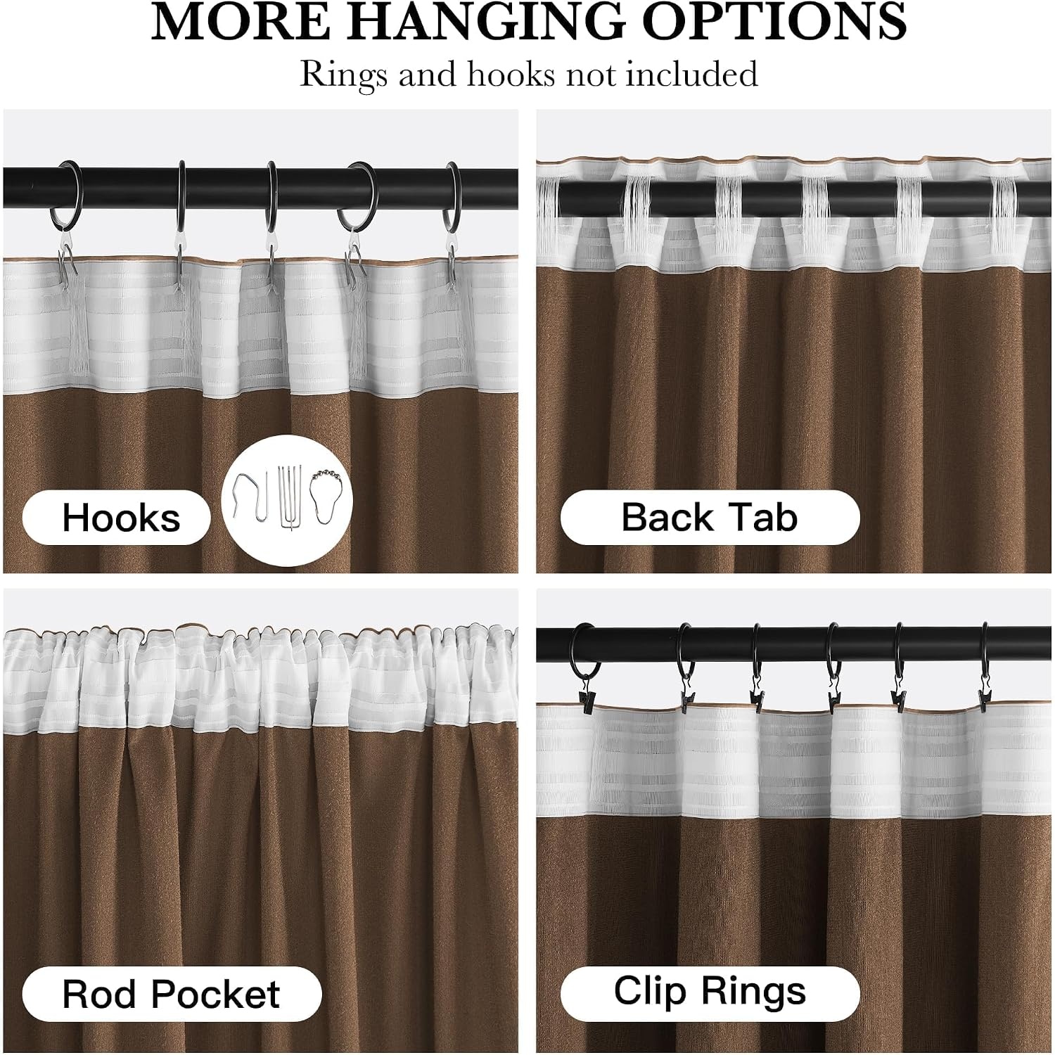 image:imageNICETOWN Olive Green Velvet Blackout Curtains 84 Long 52 Wide 2 PanelsBronze