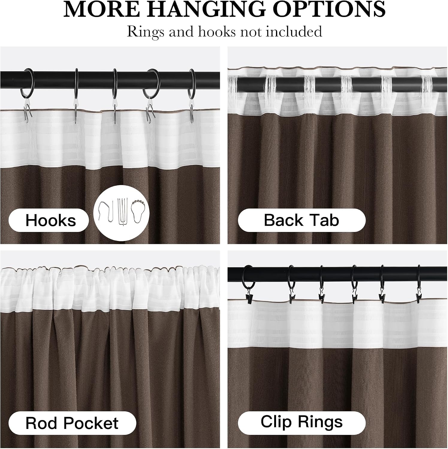 image:imageNICETOWN Olive Green Velvet Blackout Curtains 84 Long 52 Wide 2 PanelsBrown