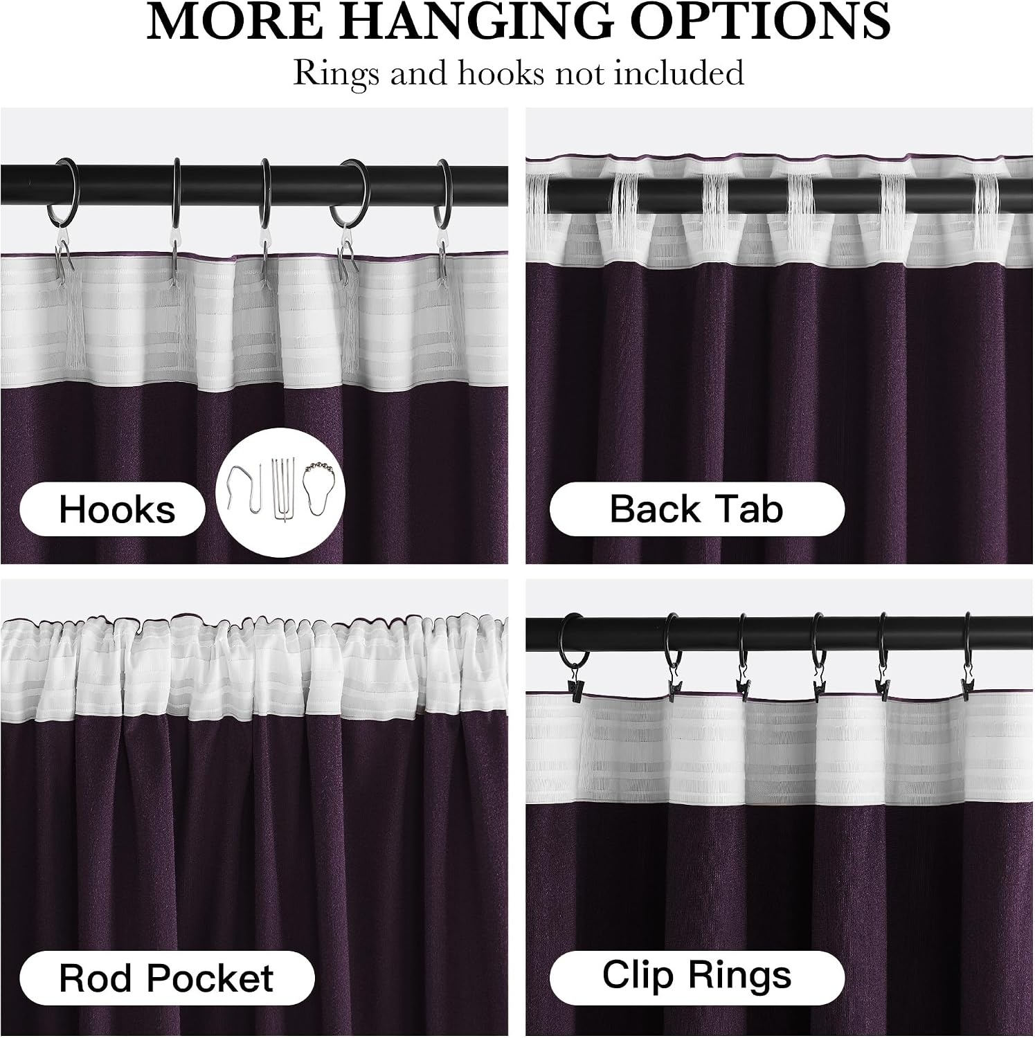 image:imageNICETOWN Olive Green Velvet Blackout Curtains 84 Long 52 Wide 2 PanelsDark Purple