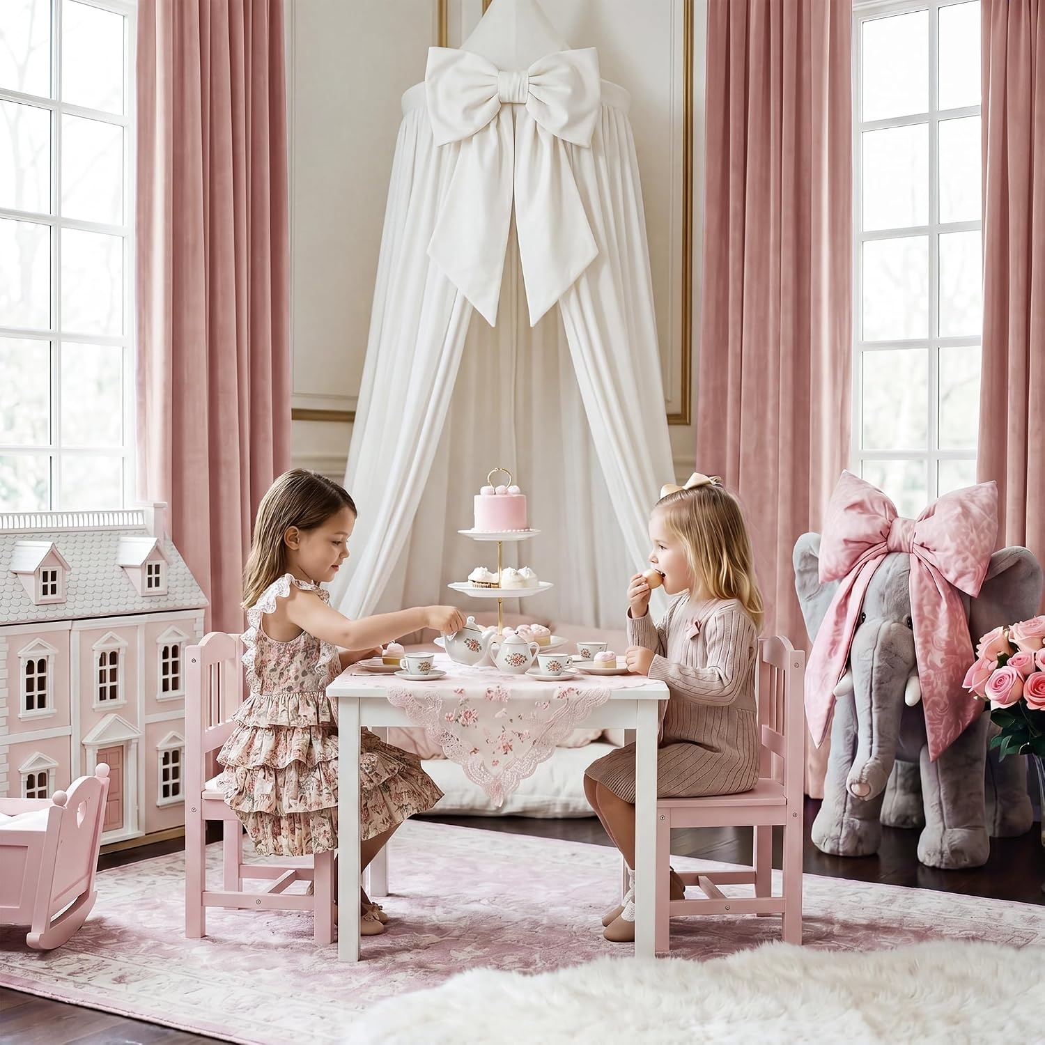 image:imageNICETOWN Olive Green Velvet Blackout Curtains 84 Long 52 Wide 2 PanelsDusty Pink