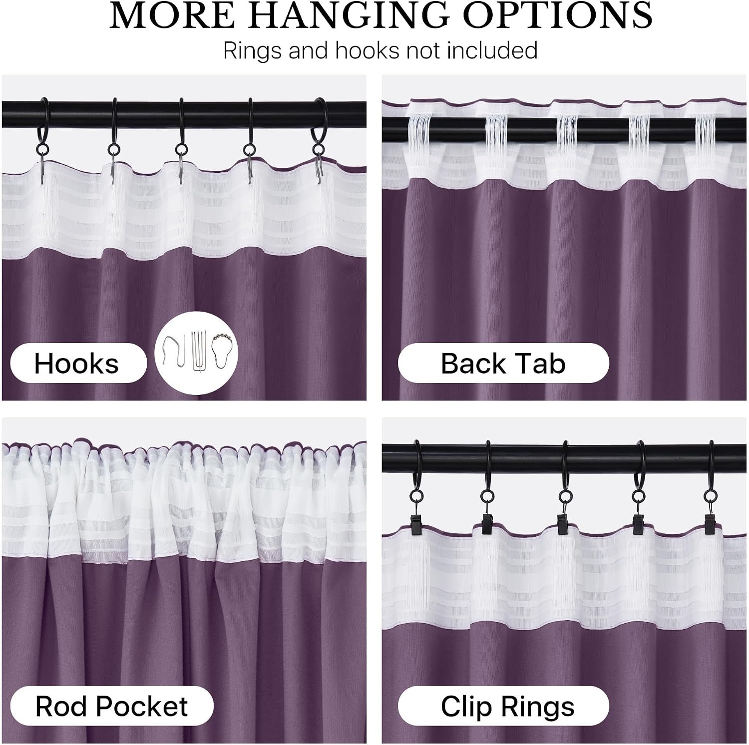 image:imageNICETOWN Olive Green Velvet Blackout Curtains 84 Long 52 Wide 2 PanelsLavender Purple