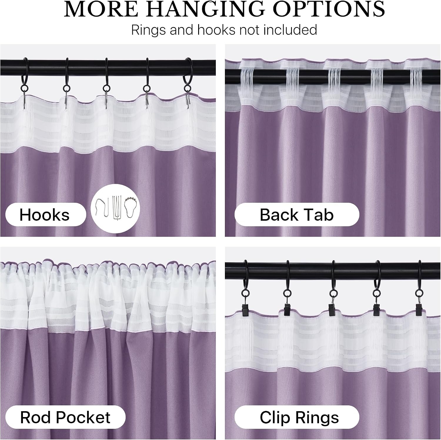 image:imageNICETOWN Olive Green Velvet Blackout Curtains 84 Long 52 Wide 2 PanelsLilac Purple