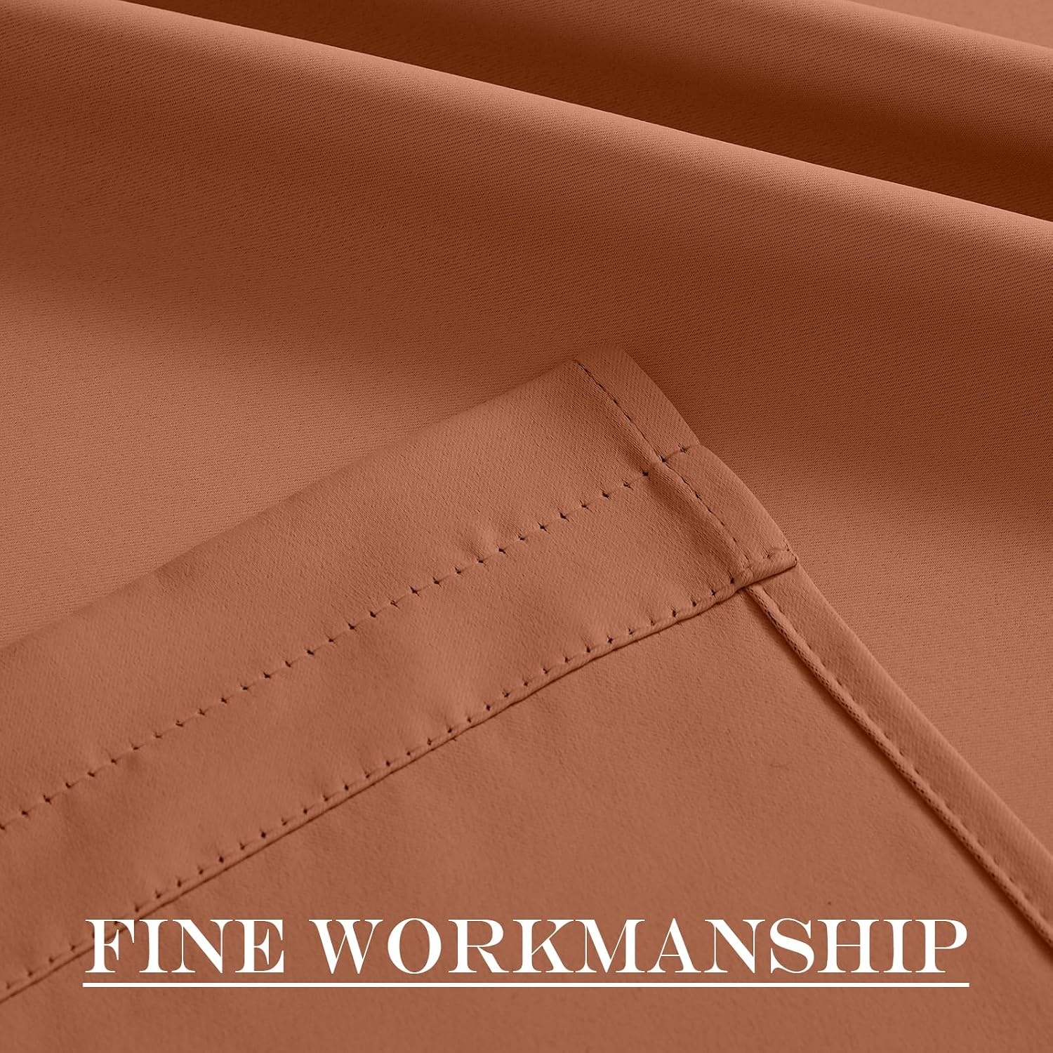 image:imageNICETOWN Stone Blue Blackout Door Curtains with Tieback for French WindowBurnt Orange