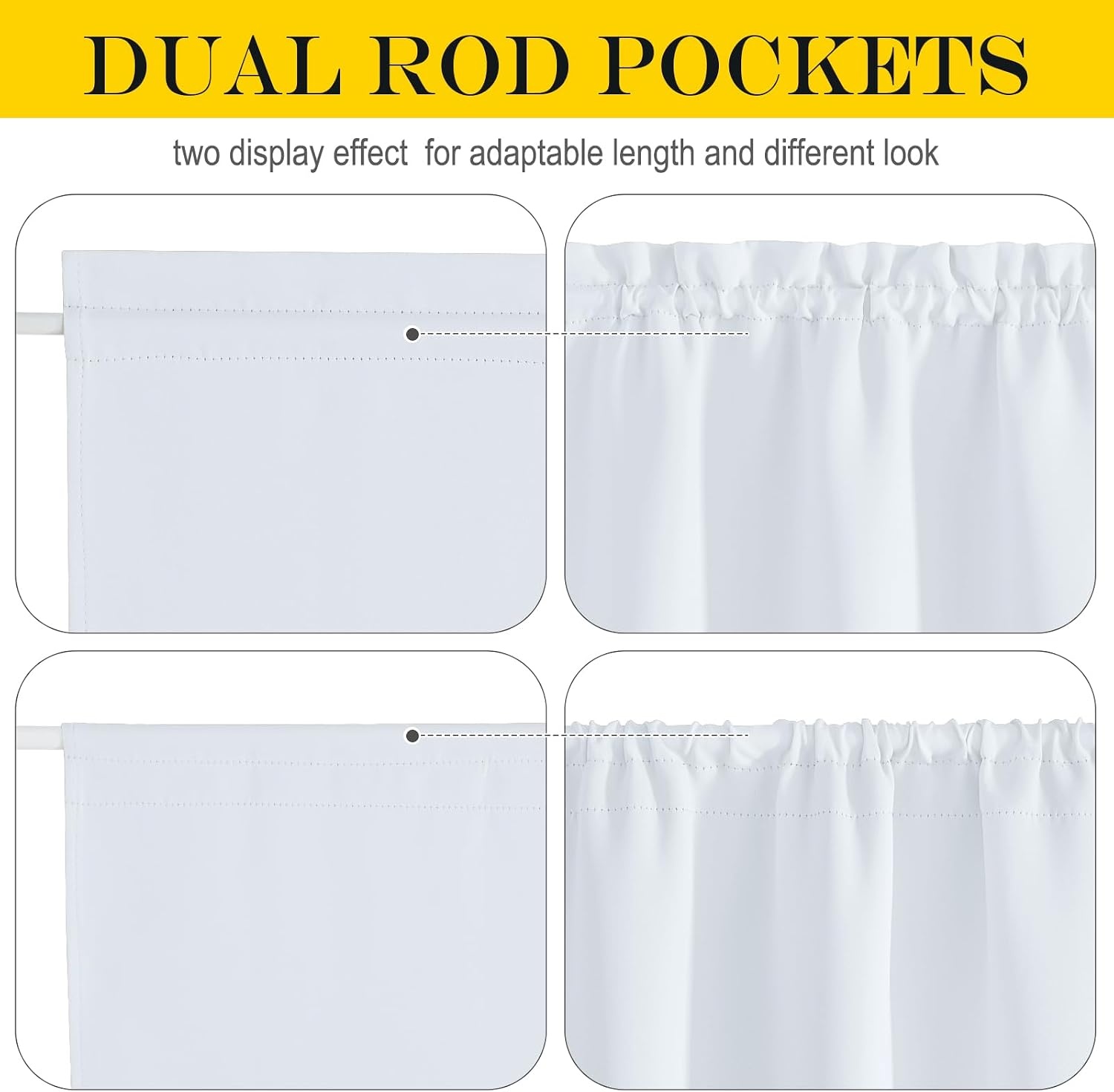 image:imageNICETOWN Stone Blue Blackout Door Curtains with Tieback for French WindowGreyish White