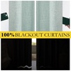 NICETOWN 100% Absolutely Blackout Linen Curtains with Thermal Insulated Liner, Seafoam Green, 42″ Wide, 45″ Length Energy Saving Curtains for Dining Room 2 Panels Set, Vertical Blinds
