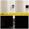 NICETOWN 100% Absolutely Blackout Linen Curtains with Thermal Insulated White Liner, 52″ W, 2 PCs, Beige, 102″ Long Drapes Sweep The Floor Decorative Keep Privacy Panels for Living Room/Villa/Bedroom