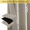 NICETOWN 100% Blackout Curtains for Bedroom 84 inches Long Linen Textured