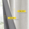 NICETOWN 100% Blackout Linen Curtains for Bedroom/Living Room 90″ L, 2 PCs(Alabaster Gray)