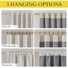 NICETOWN 100% Blackout Linen Curtains for Bedroom/Living Room 90″ L, 2 PCs(Alabaster Gray)