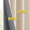 NICETOWN 100% Blackout Linen Curtains for Bedroom/Living Room 90″ L, 2 PCs(Beige)
