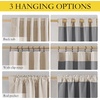 NICETOWN 100% Blackout Linen Curtains for Bedroom/Living Room 90″ L, 2 PCs(Beige)