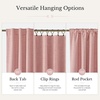 NICETOWN 100% Blackout Linen Curtains for Bedroom/Living Room 90″ L, 2 PCs(Blush Pink)