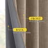 NICETOWN 100% Blackout Linen Curtains for Bedroom/Living Room 90″ L, 2 PCs(Burlap)