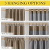 NICETOWN 100% Blackout Linen Curtains for Bedroom/Living Room 90″ L, 2 PCs(Burlap)