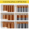 NICETOWN 100% Blackout Linen Curtains for Bedroom/Living Room 90″ L, 2 PCs(Burnt Orange)