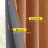 NICETOWN 100% Blackout Linen Curtains for Bedroom/Living Room 90″ L, 2 PCs(Burnt Orange)
