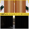 NICETOWN 100% Blackout Linen Curtains for Bedroom/Living Room 90″ L, 2 PCs(Burnt Orange)