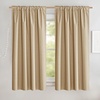 NICETOWN 100% Blackout Linen Curtains for Bedroom/Living Room 90″ L, 2 PCs(Camel)