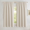 NICETOWN 100% Blackout Linen Curtains for Bedroom/Living Room 90″ L, 2 PCs(Champagne)
