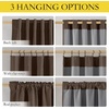 NICETOWN 100% Blackout Linen Curtains for Bedroom/Living Room 90″ L, 2 PCs(Coffee Brown)