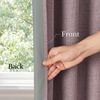 NICETOWN 100% Blackout Linen Curtains for Bedroom/Living Room 90″ L, 2 PCs(Dusty Mauve)