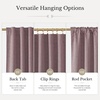 NICETOWN 100% Blackout Linen Curtains for Bedroom/Living Room 90″ L, 2 PCs(Dusty Mauve)