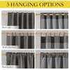 NICETOWN 100% Blackout Linen Curtains for Bedroom/Living Room 90″ L, 2 PCs(Grizzle Gray)
